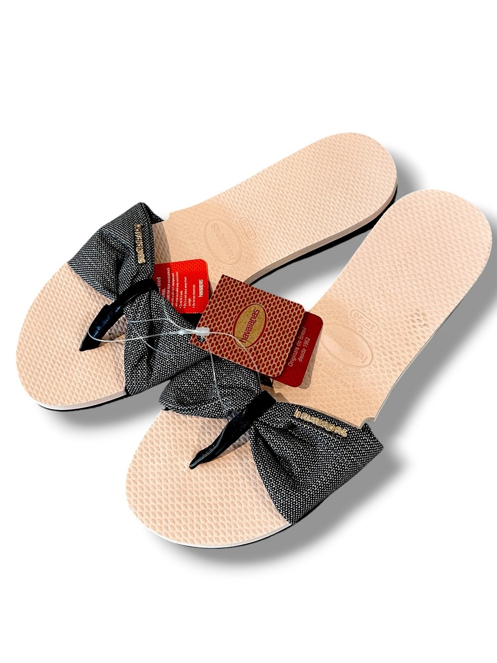 NWT Havaianas Women’s You St. Tropez Shine Flip Flops in Ballet Rose 9/10 US